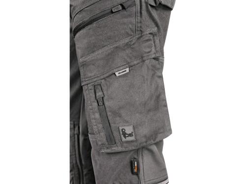 Kalhoty CXS LEONIS, pánské, šedé s černými doplňky, vel. 46